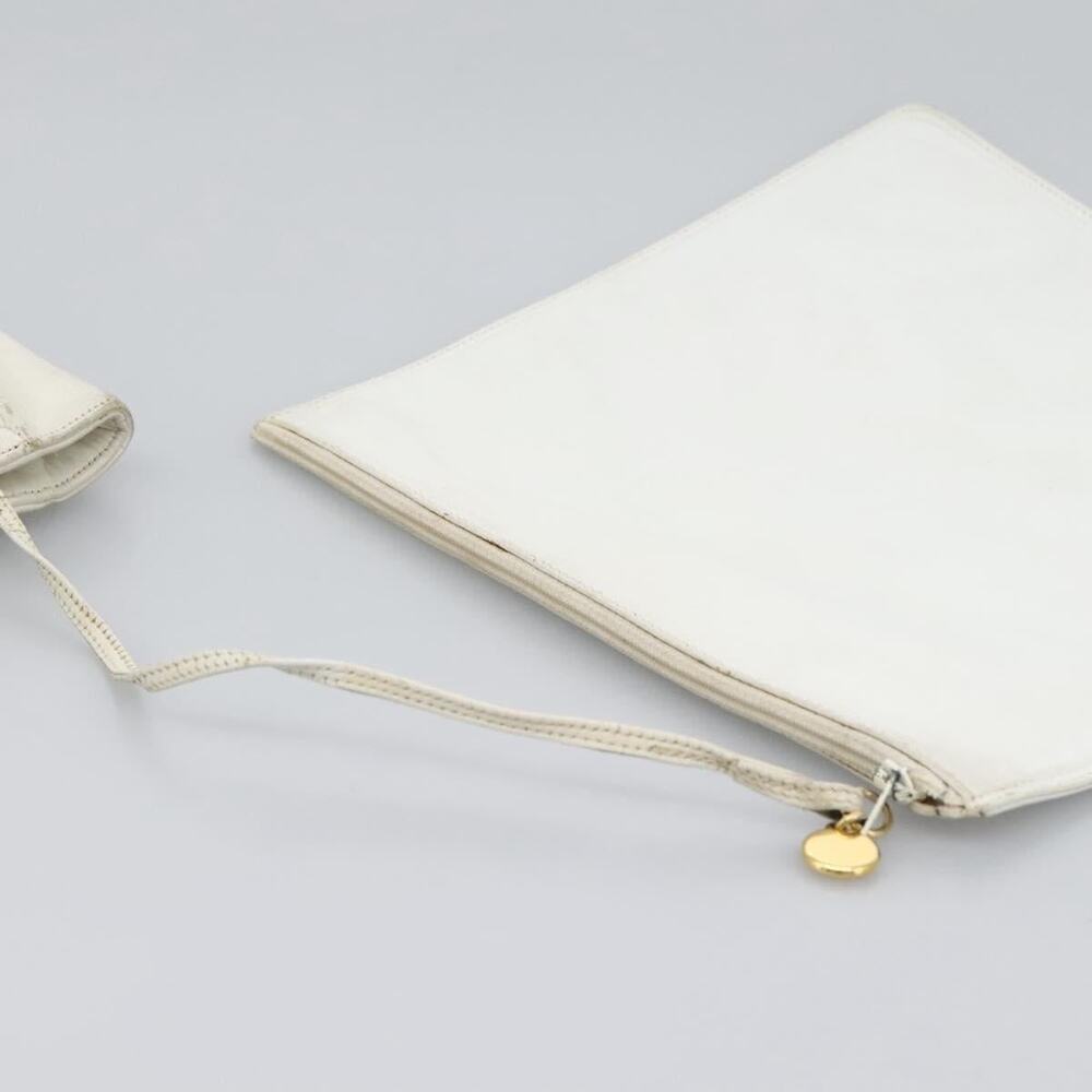 Chanel Vinyl Triple Coco Chain Tote Bag White Gold - Picture 5 of 14